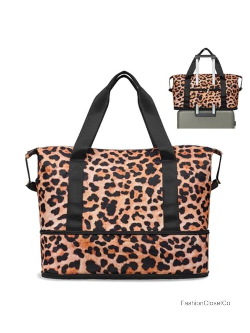 Expandable Waterproof Travel Duffel Bag Weekender Carry On Gym Tote with